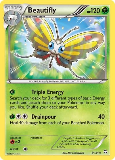 Beautifly Dragons Exalted Pokemon card