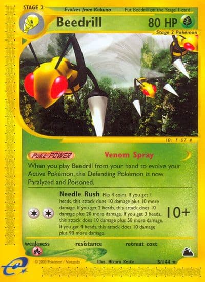 Beedrill (5) Skyridge Pokemon card