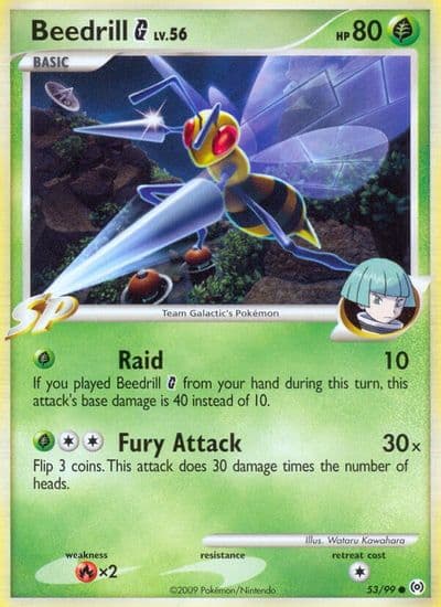 Beedrill G Arceus Pokemon card