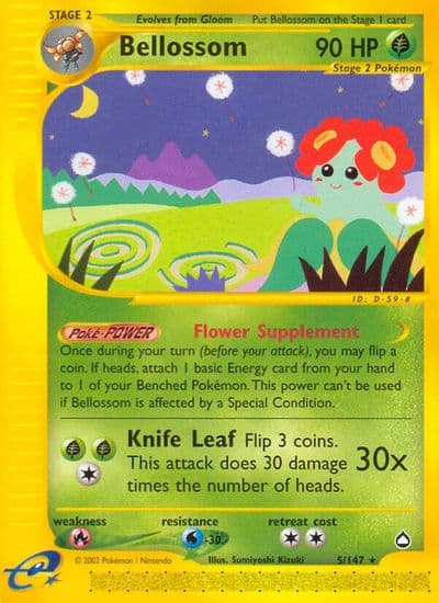 Bellossom Aquapolis Pokemon card