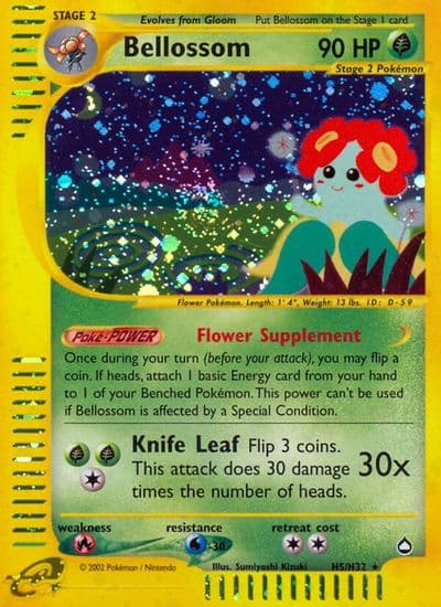 Bellossom (H5) Aquapolis Pokemon card