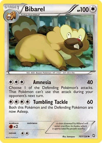 Bibarel Dragons Exalted Pokemon card