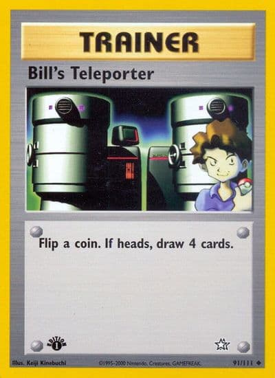Bill's Teleporter Neo Genesis Pokemon card