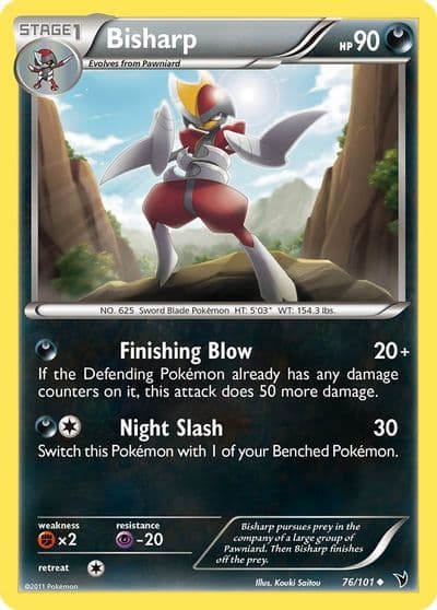 Bisharp (76) Noble Victories Pokemon card