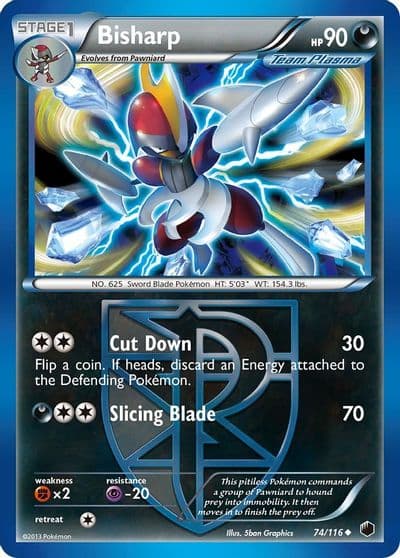 Bisharp (Team Plasma) (74) Plasma Freeze Pokemon card