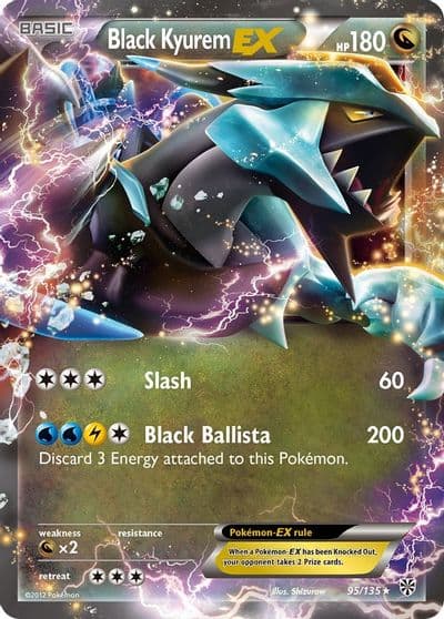 Black Kyurem EX Plasma Storm Pokemon card