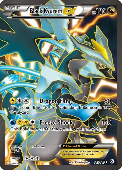 Black Kyurem EX (145 Full Art) Boundaries Crossed Pokemon card