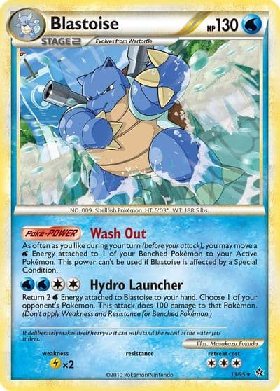 Blastoise Unleashed Pokemon card