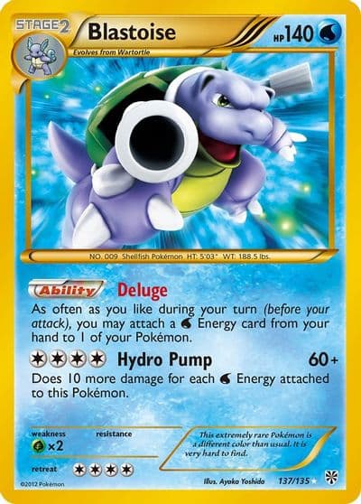 Blastoise Plasma Storm Pokemon card