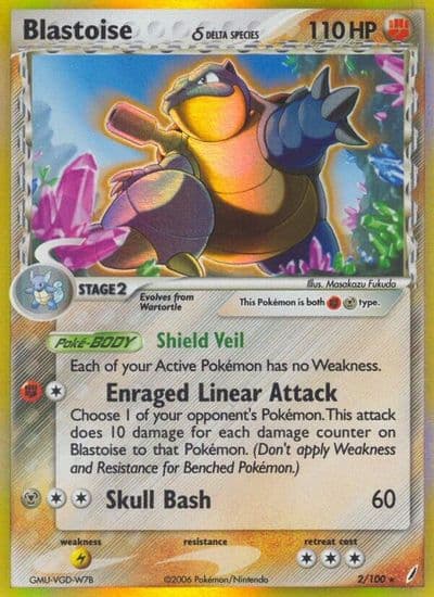 Blastoise (Delta Species) Crystal Guardians Pokemon card
