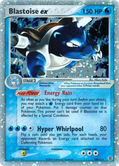 Blastoise ex FireRed & LeafGreen Pokemon card
