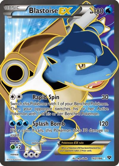 Blastoise EX (142 Full Art) XY Base Set Pokemon card