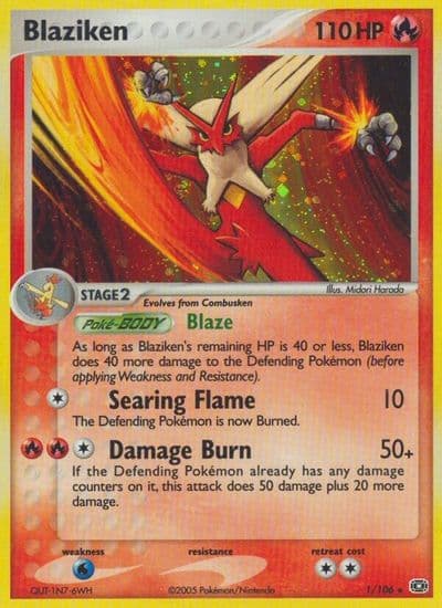 Blaziken Emerald Pokemon card