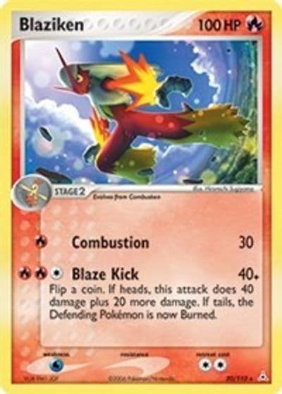 Blaziken Holon Phantoms Pokemon card