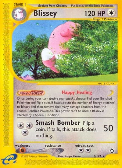 Blissey Aquapolis Pokemon card