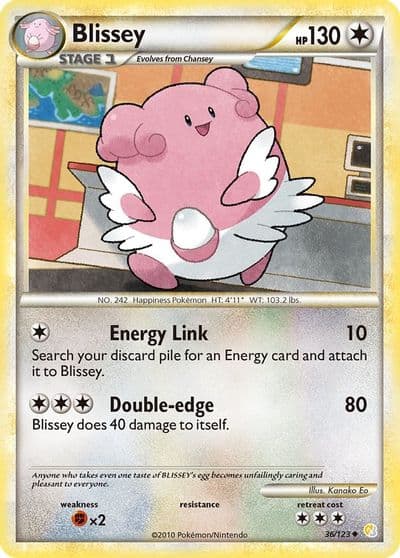 Blissey HeartGold SoulSilver Pokemon card