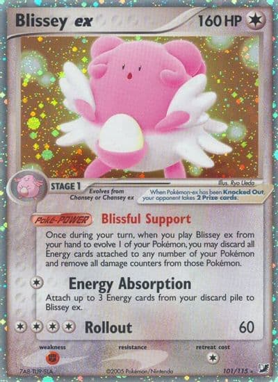Blissey ex Unseen Forces Pokemon card
