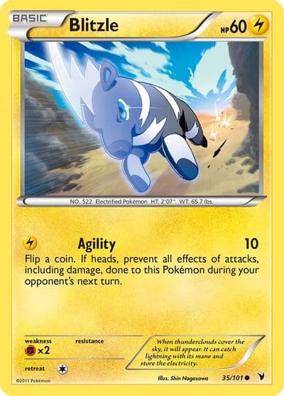 Blitzle Noble Victories Pokemon card