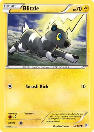 Blitzle Boundaries Crossed Pokemon card