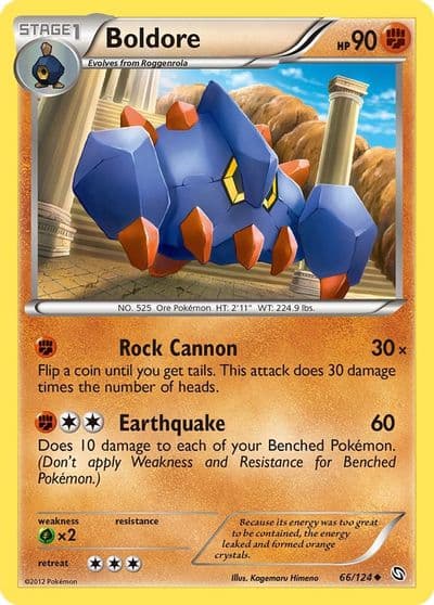 Boldore Dragons Exalted Pokemon card