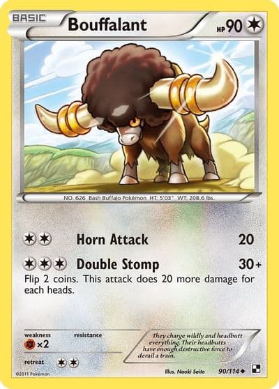 Bouffalant (90) Black and White Pokemon card