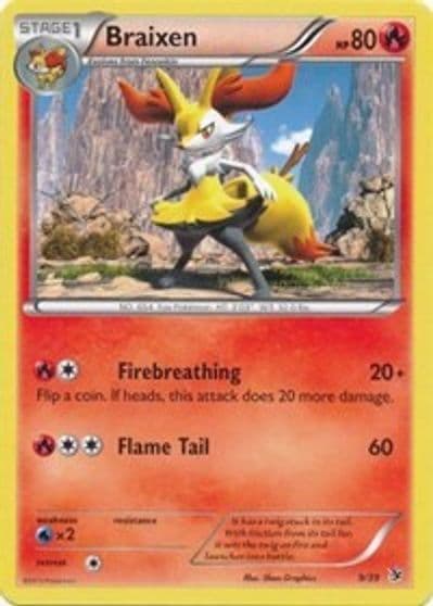 Braixen Kalos Starter Set Pokemon card