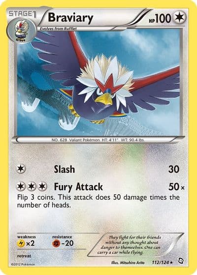 Braviary Dragons Exalted Pokemon card
