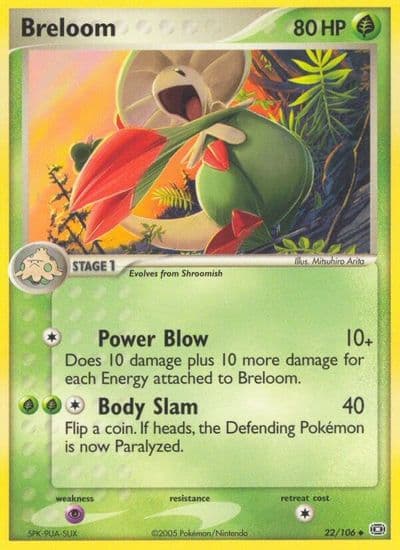 Breloom Emerald Pokemon card