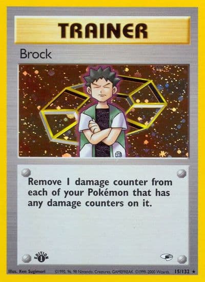 Brock (15) Gym Heroes Pokemon card