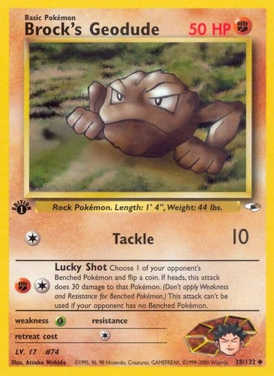 Brock's Geodude (38) Gym Heroes Pokemon card