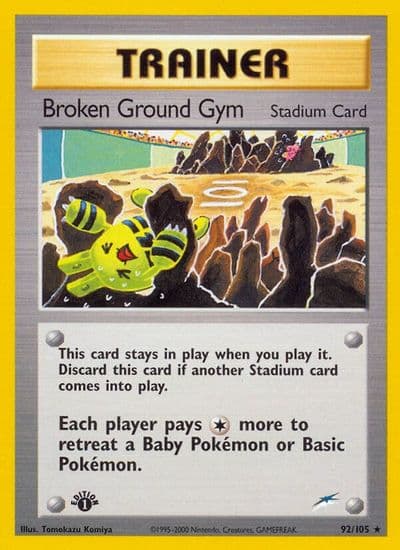 Broken Ground Gym Neo Destiny Pokemon card