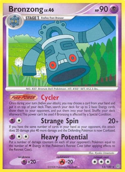 Bronzong Stormfront Pokemon card