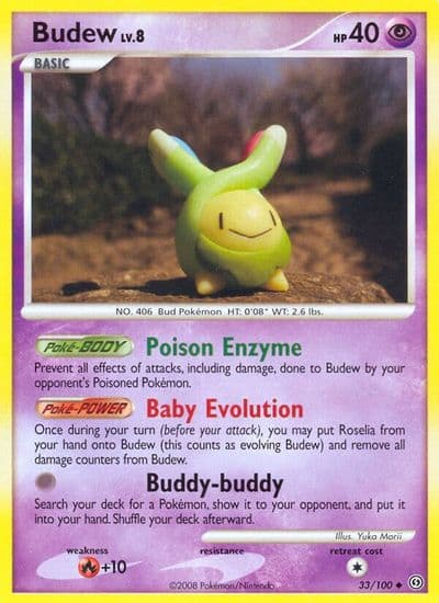 Budew Stormfront Pokemon card