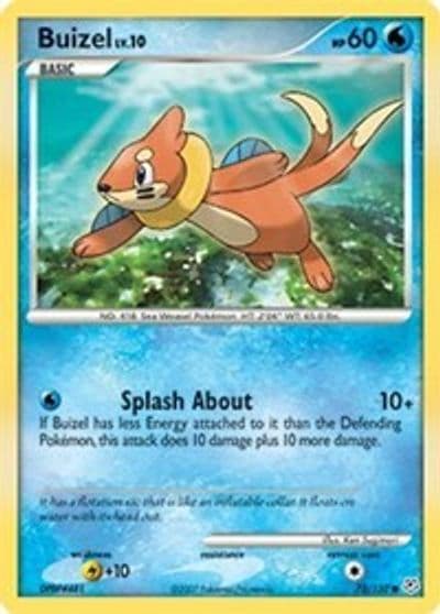 Buizel Diamond and Pearl Pokemon card