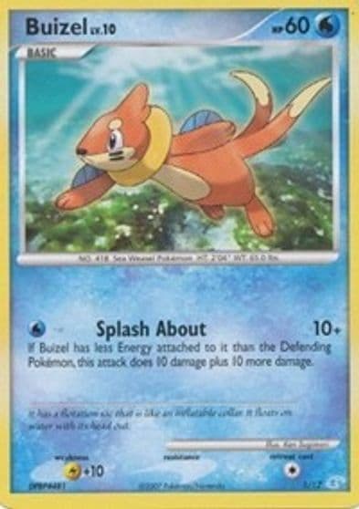 Buizel DP Trainer Kit: Manaphy & Lucario Pokemon card
