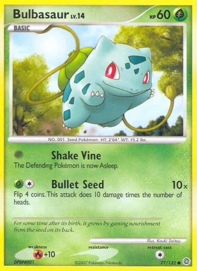 Bulbasaur Secret Wonders Pokemon card