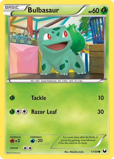 Bulbasaur Dark Explorers Pokemon card