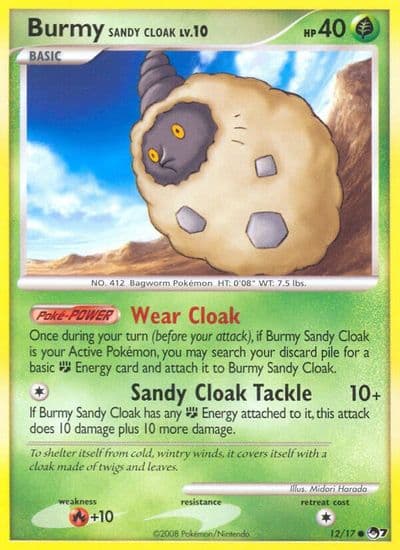 Burmy Sandy Cloak POP Series 7 Pokemon card