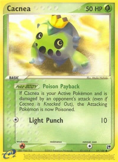 Cacnea Sandstorm Pokemon card