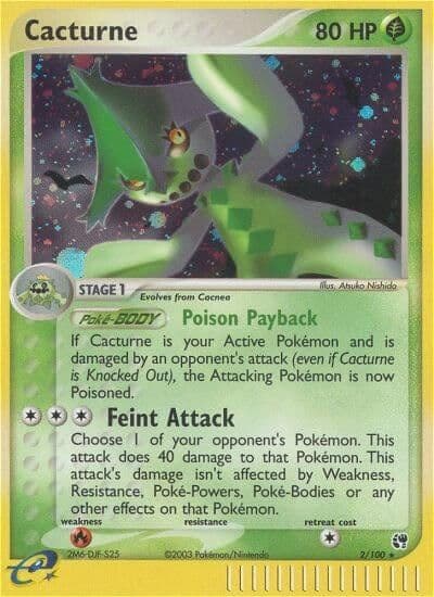 Cacturne Sandstorm Pokemon card