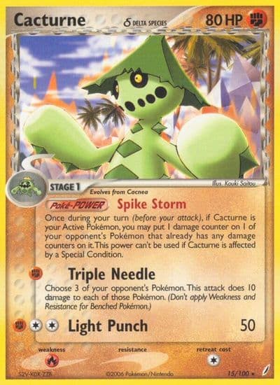 Cacturne (Delta Species) Crystal Guardians Pokemon card