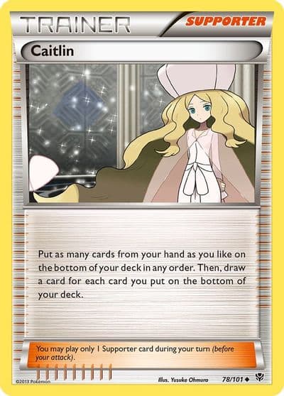 Caitlin Plasma Blast Pokemon card