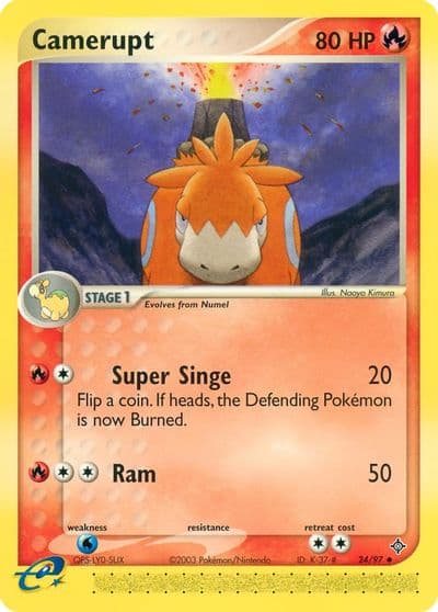 Camerupt Dragon Pokemon card