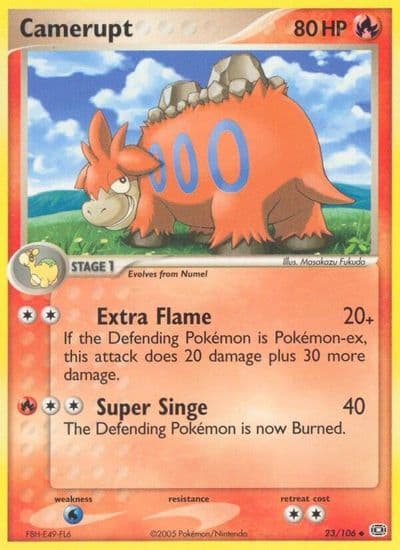Camerupt Emerald Pokemon card