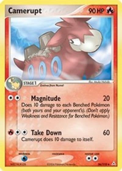 Camerupt Holon Phantoms Pokemon card