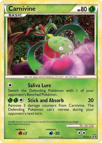 Carnivine Triumphant Pokemon card