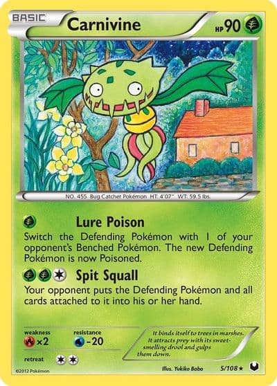 Carnivine Dark Explorers Pokemon card