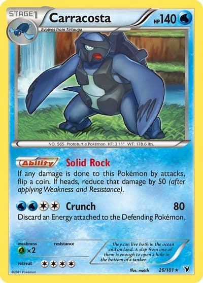 Carracosta Noble Victories Pokemon card