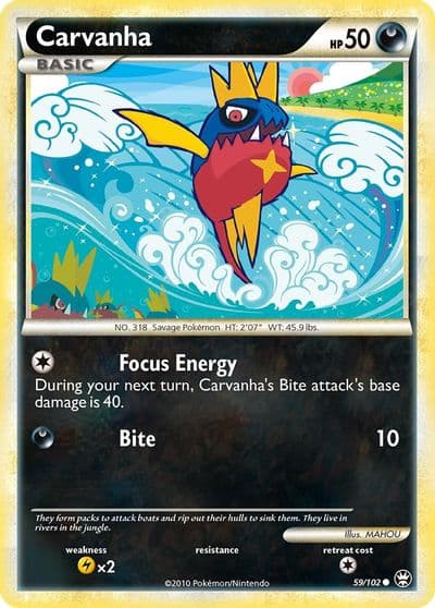 Carvanha Triumphant Pokemon card