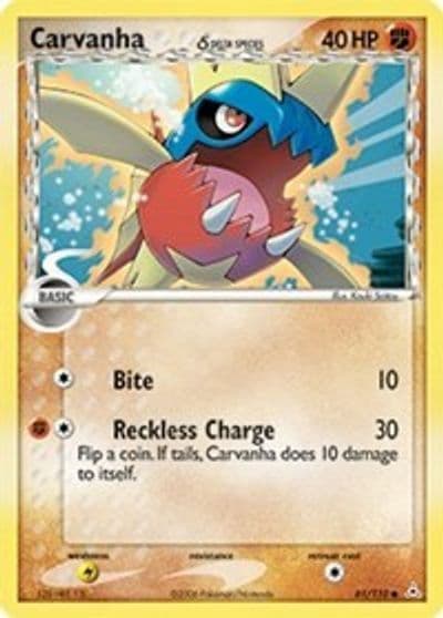 Carvanha (Delta Species) Holon Phantoms Pokemon card